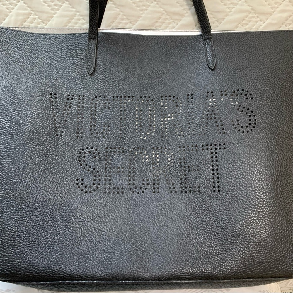 Victoria's Secret Black Oversized Purse Tote Bag